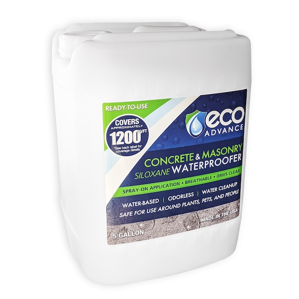 Eco Advance Concrete/Masonry Waterproofer, 5 Gallon EACON640PD